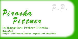 piroska pittner business card